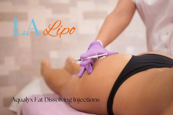 Woman having fat dissolving injections Golders Green on thighs