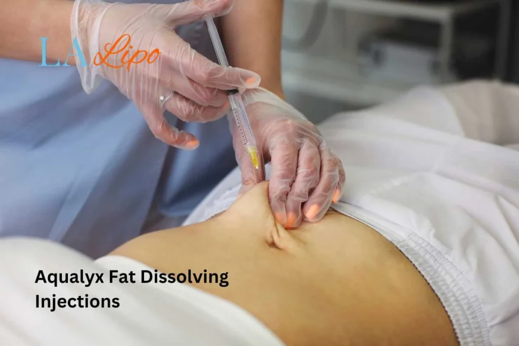 woman having fat dissolving injections Golders Green in the stomach