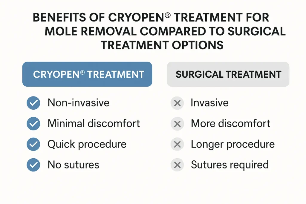 Benefits of professional mole-removal assessment at LA LIPO Golders Green