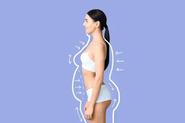 image of woman experiencing fat reduction treatment Golders Green