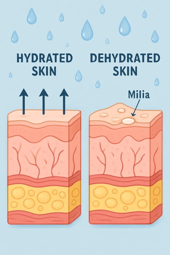The importance of hydration and milia production Golders Green