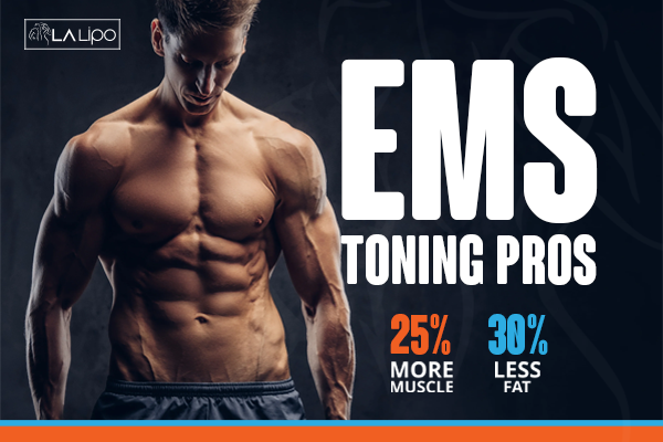 Image of man with sculpted stomach showing the fat loss and muscle gain of LA-EMS Body Sculpting Treatment Golders Green